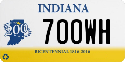 IN license plate 700WH
