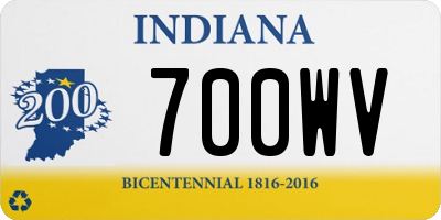 IN license plate 700WV