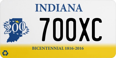 IN license plate 700XC