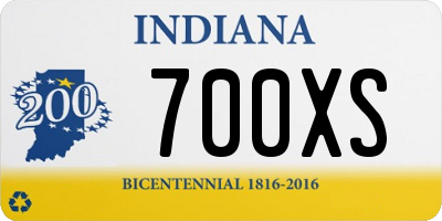 IN license plate 700XS