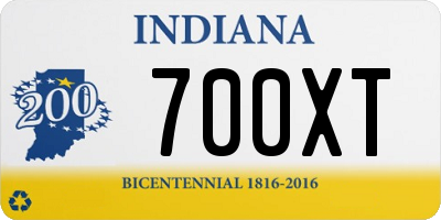 IN license plate 700XT