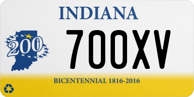 IN license plate 700XV