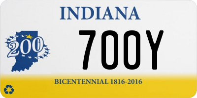 IN license plate 700Y