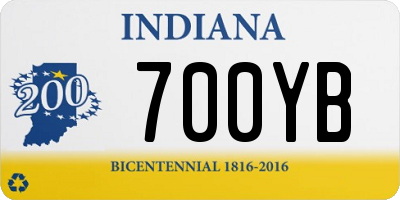 IN license plate 700YB