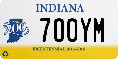 IN license plate 700YM