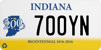 IN license plate 700YN