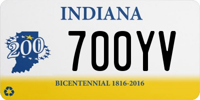 IN license plate 700YV