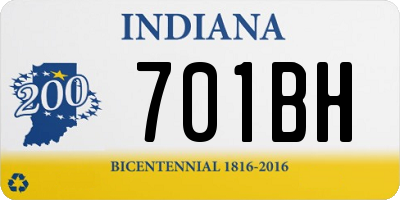 IN license plate 701BH