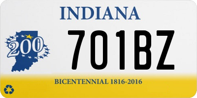 IN license plate 701BZ