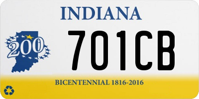 IN license plate 701CB