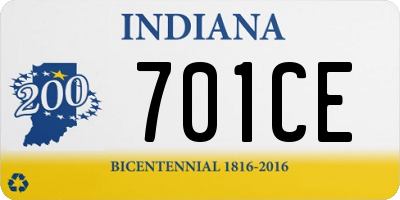 IN license plate 701CE