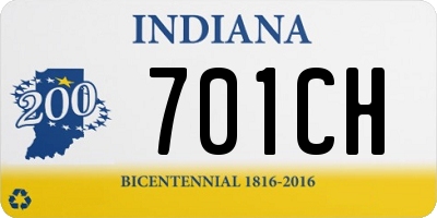 IN license plate 701CH