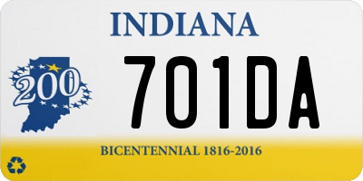 IN license plate 701DA