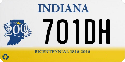 IN license plate 701DH