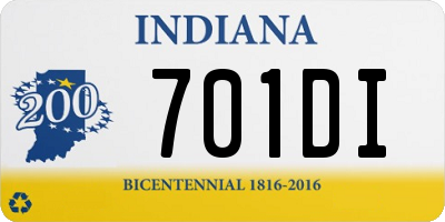 IN license plate 701DI