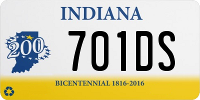 IN license plate 701DS