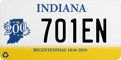IN license plate 701EN