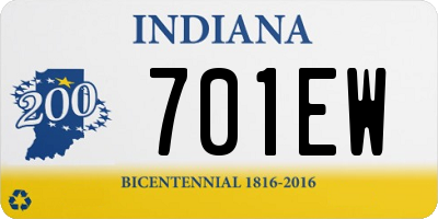 IN license plate 701EW