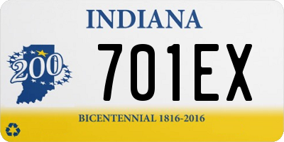 IN license plate 701EX