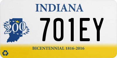 IN license plate 701EY