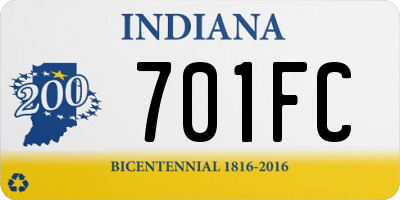 IN license plate 701FC