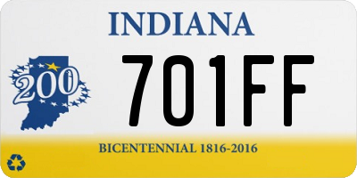 IN license plate 701FF