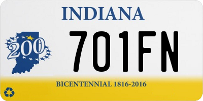 IN license plate 701FN