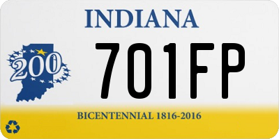 IN license plate 701FP