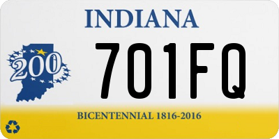 IN license plate 701FQ