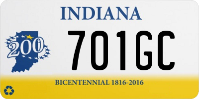 IN license plate 701GC