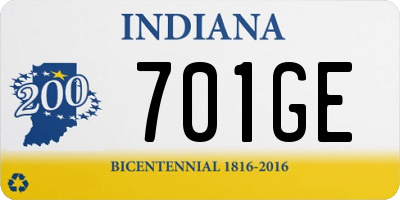 IN license plate 701GE