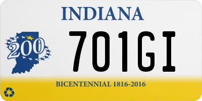 IN license plate 701GI