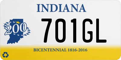 IN license plate 701GL