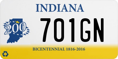 IN license plate 701GN