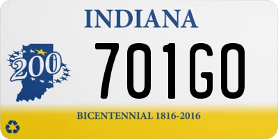 IN license plate 701GO