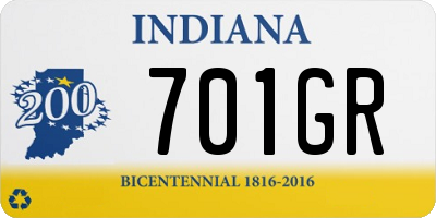 IN license plate 701GR