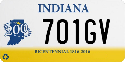 IN license plate 701GV