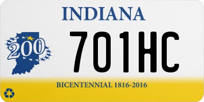 IN license plate 701HC