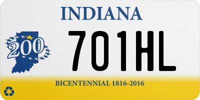 IN license plate 701HL