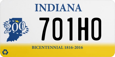 IN license plate 701HO