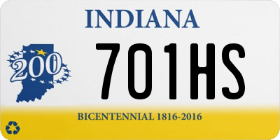 IN license plate 701HS