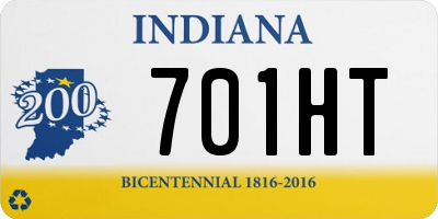 IN license plate 701HT