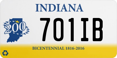 IN license plate 701IB