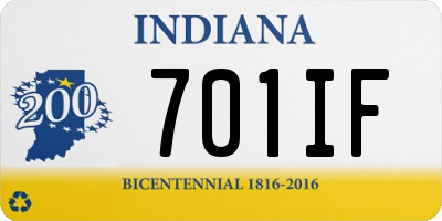 IN license plate 701IF