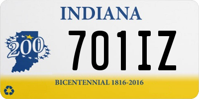 IN license plate 701IZ