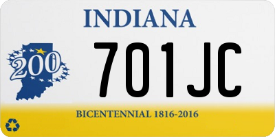 IN license plate 701JC