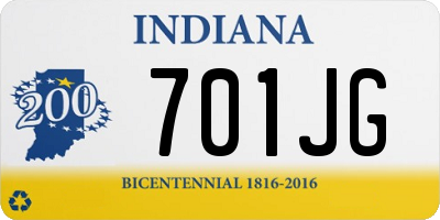IN license plate 701JG