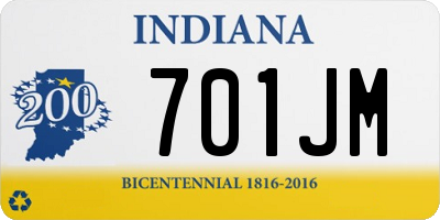 IN license plate 701JM