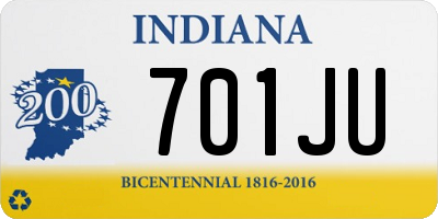 IN license plate 701JU