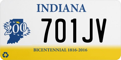 IN license plate 701JV